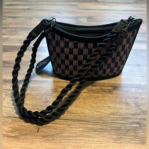 Tatami Saraye Chic Black, Blue and Tan Women's Shoulder Bag